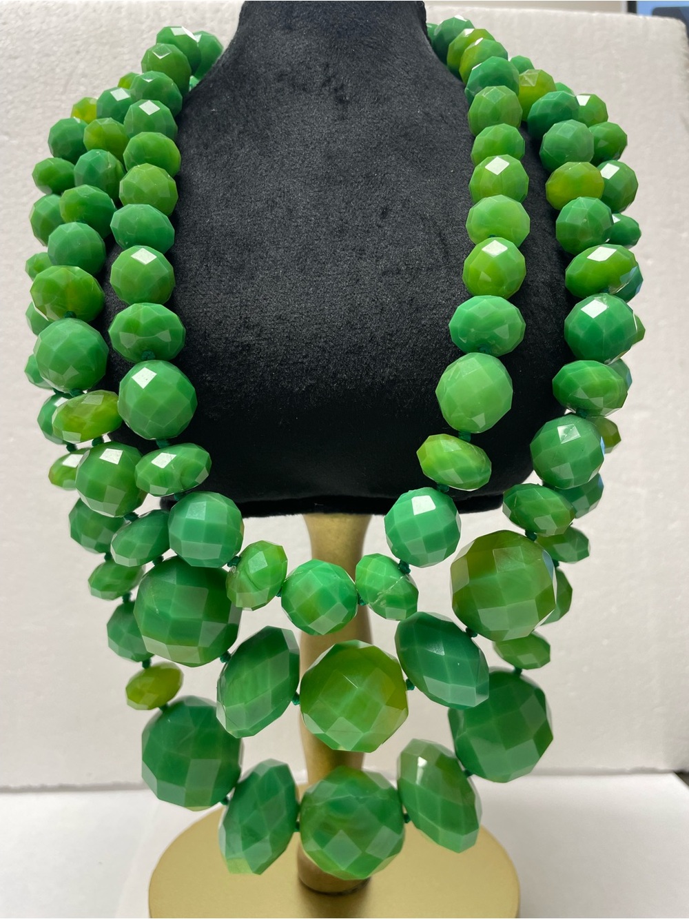 Kate Spade New York "Give It a Swirl" 3-strand beaded statement necklace